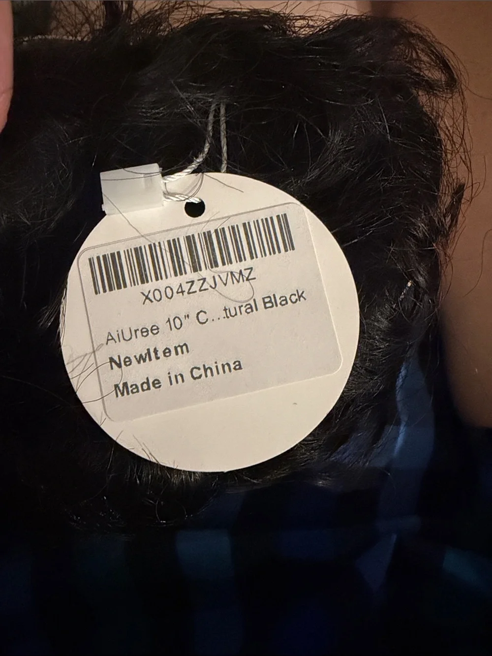 NWT Human Hair 10” Topper Curly Wavy Wig